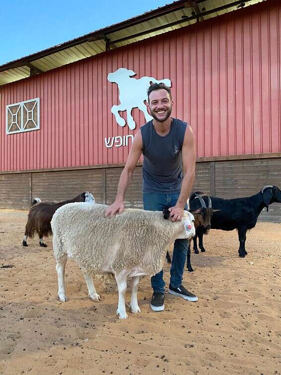 אהבה ממבט ראשון. עוז זהבי והכבש // צילום: רתם בירן